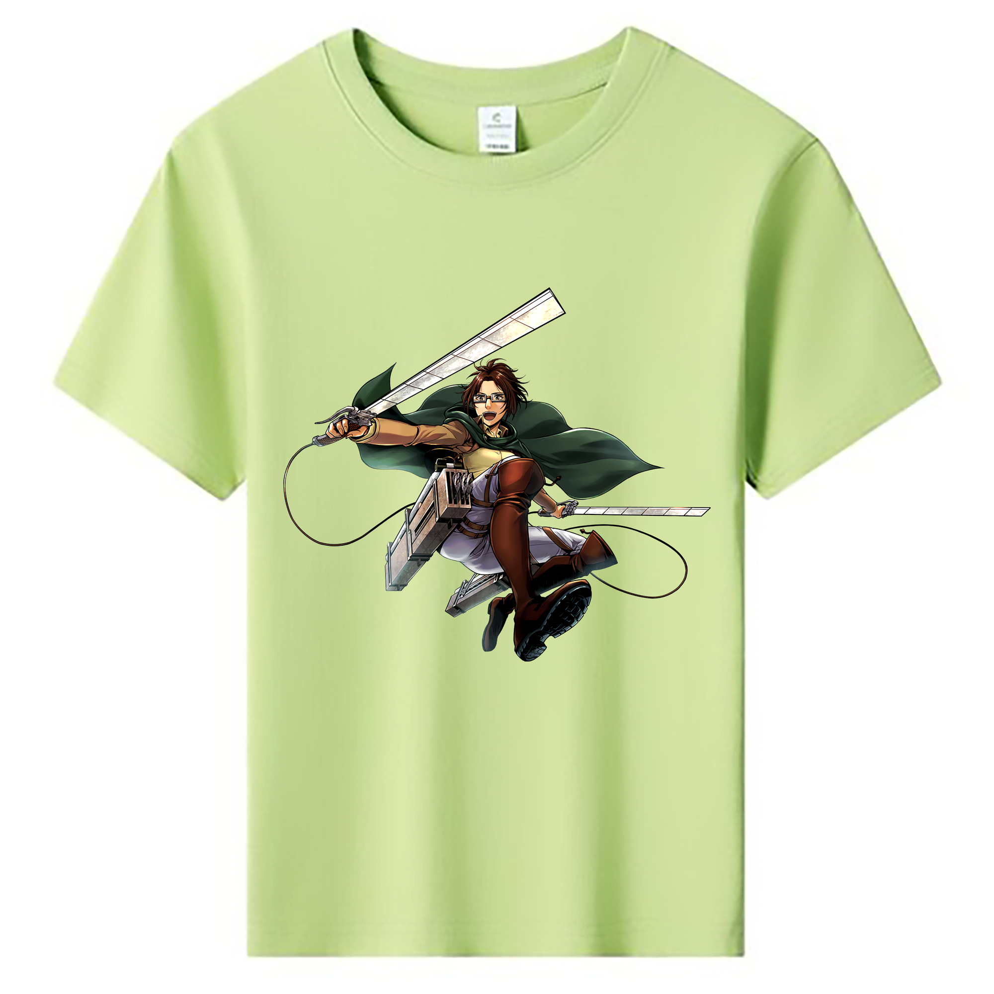 （画像用） 進撃の巨人 ハンジ·ゾエ Attack on Titan Hanji Zoe 綿100％キッズTシャツ（フロントプリント）